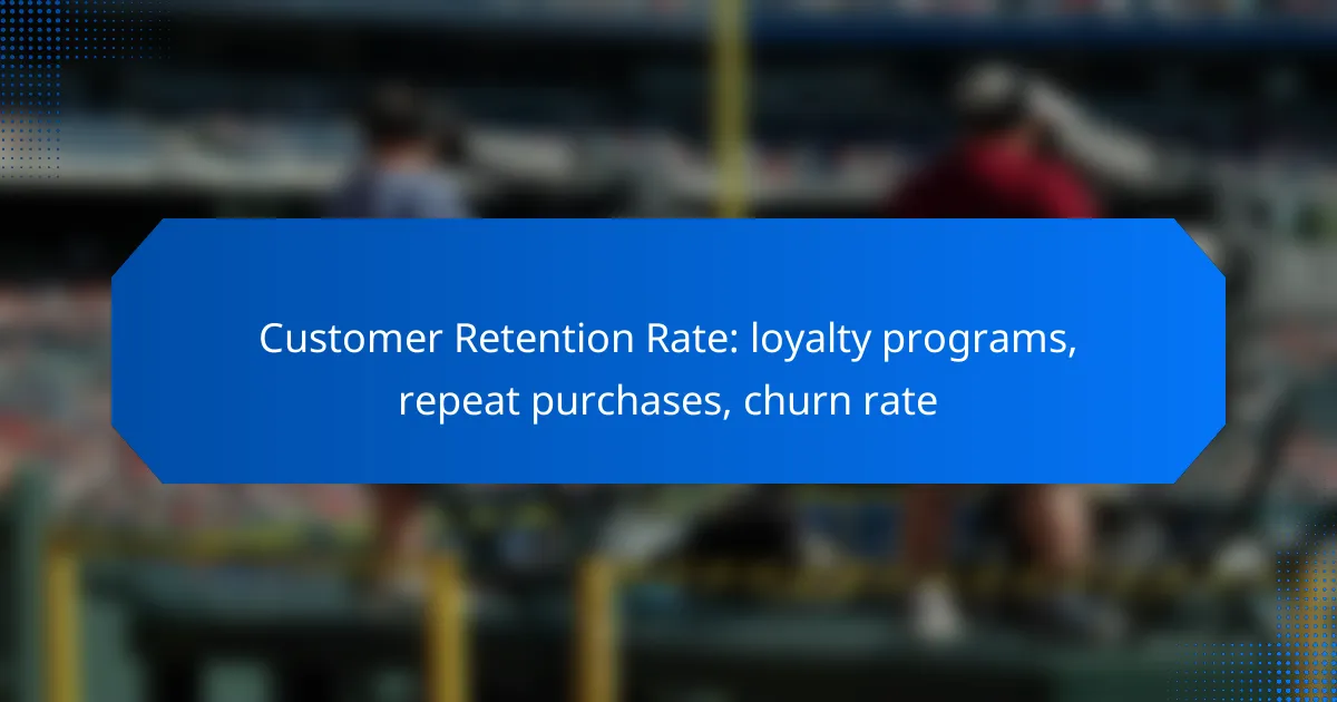 Customer Retention Rate: loyalty programs, repeat purchases, churn rate