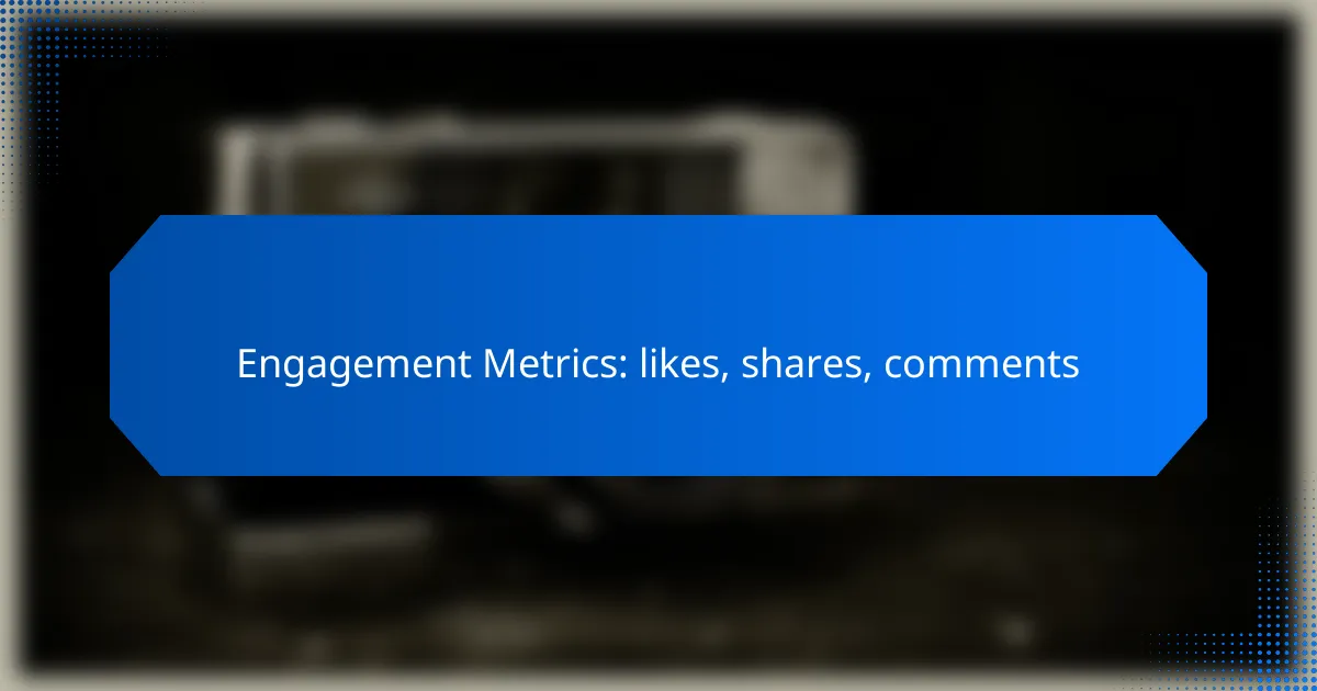 Engagement Metrics: likes, shares, comments
