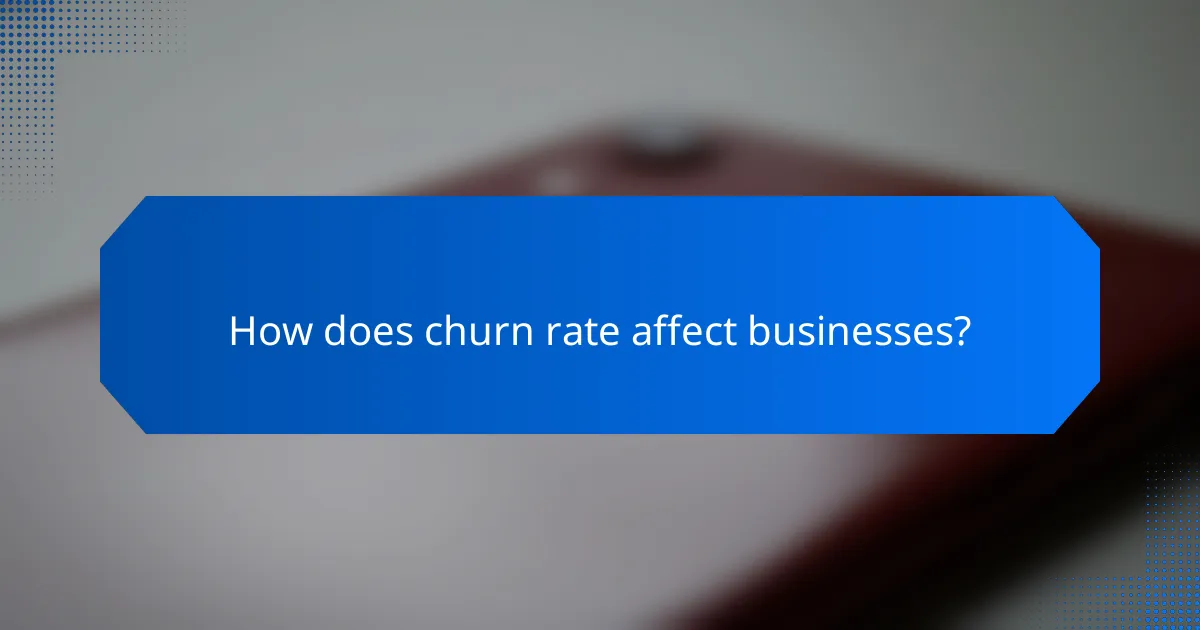 How does churn rate affect businesses?