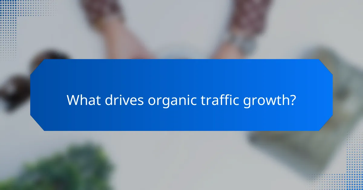 What drives organic traffic growth?